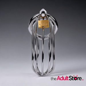 Metal Silver Birdcage Cock Cage
