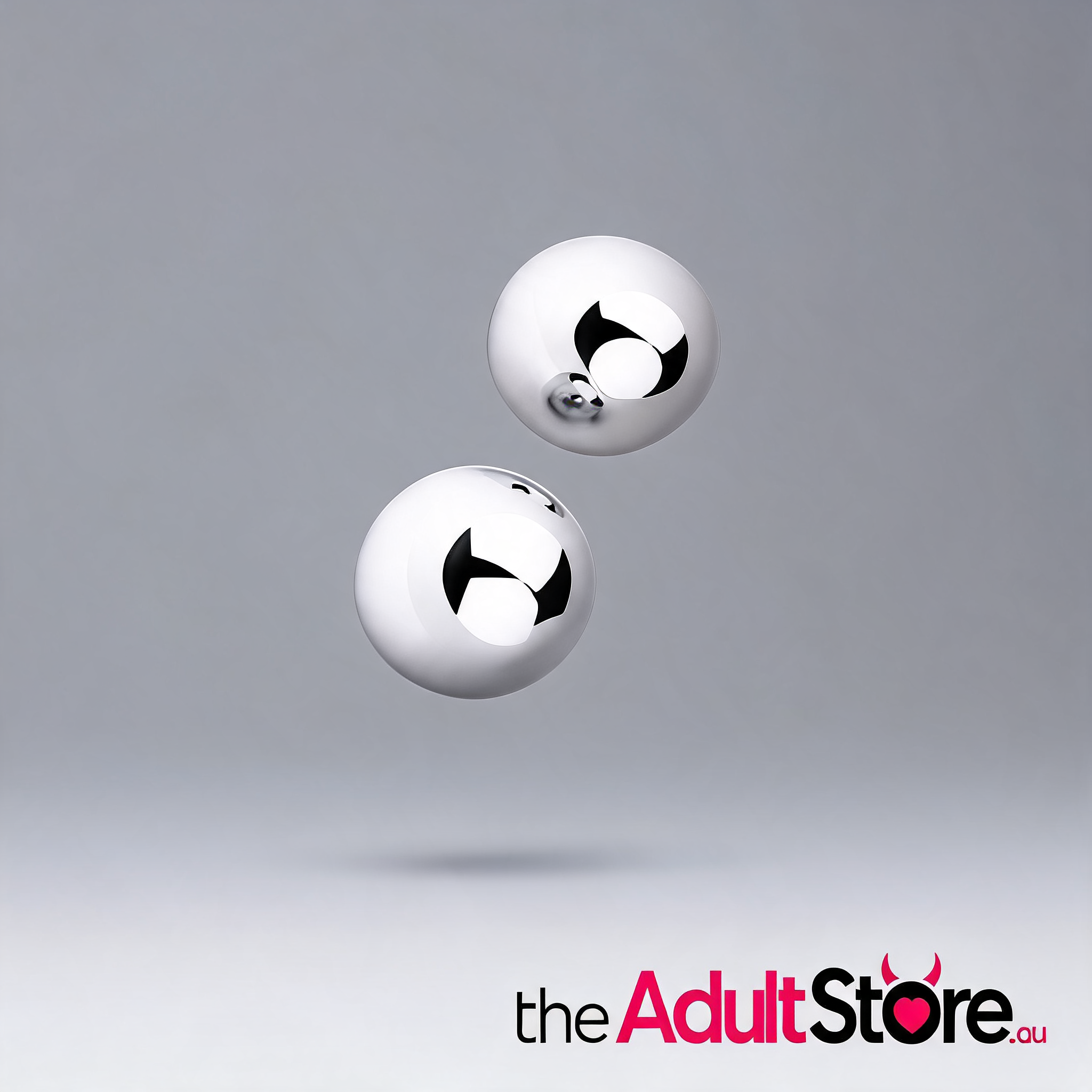 Metal Silver 2 Pc Vaginal Balls 3Cm