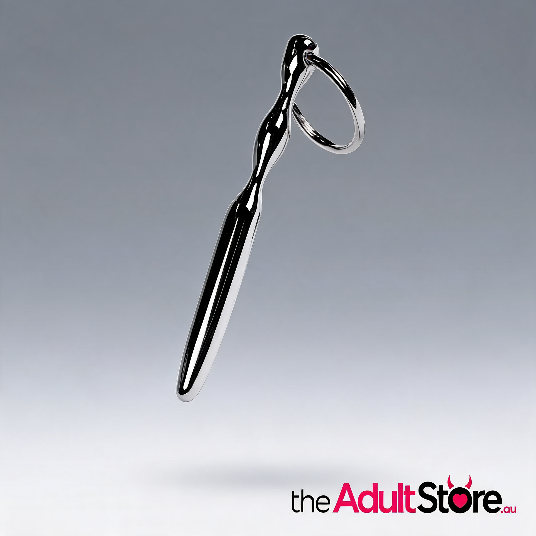 Metal Silver Bullet Shaped Urethral Plug With Ring