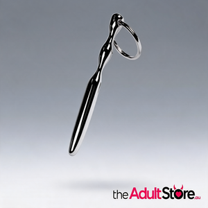 Metal Silver Bullet Shaped Urethral Plug With Ring