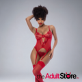 Red 2 Pc Set With Matching Thong