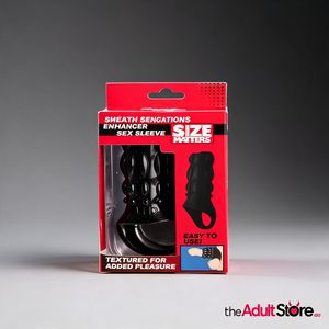 Size Matters Clear Sensations Enhancer Sex Sleeve - Black