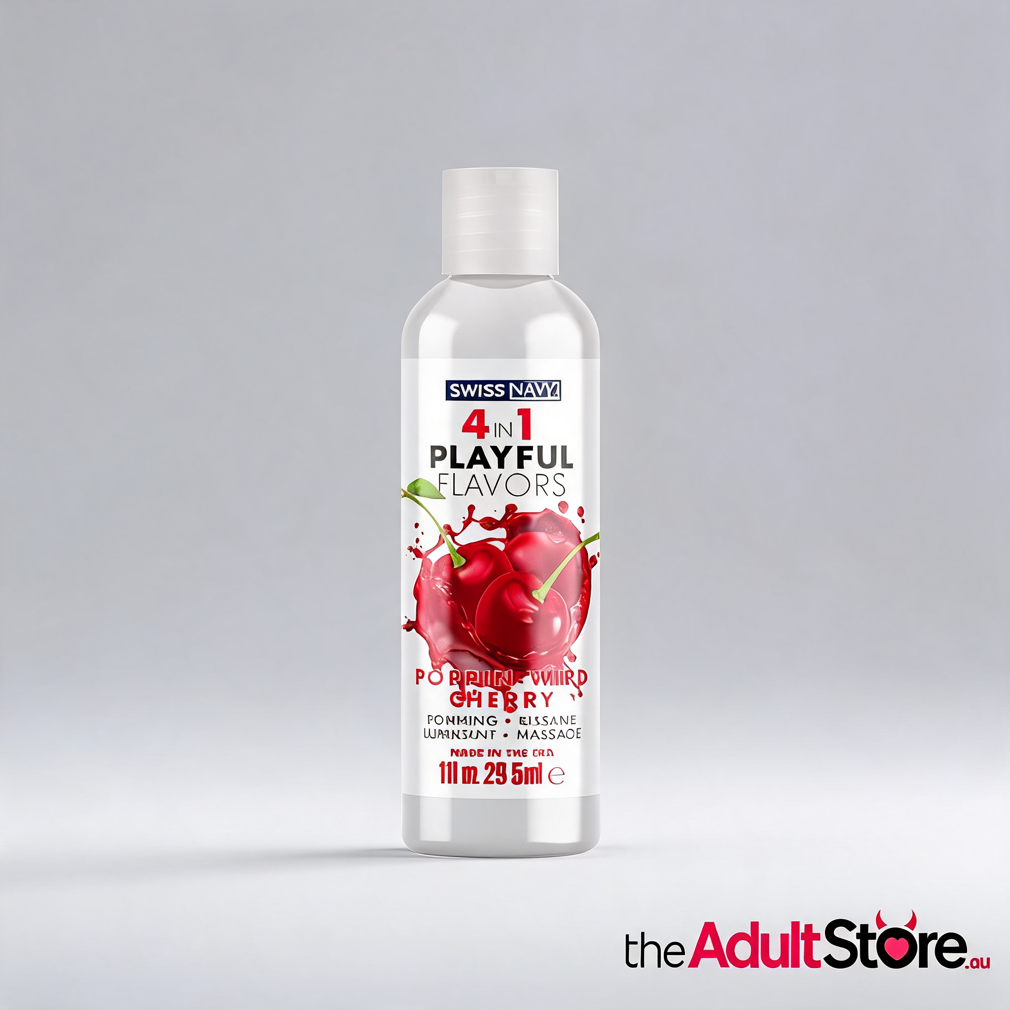 Swiss Navy Playful Flavours 4-in-1 Lubricant Poppin Wild Cherry 1Oz