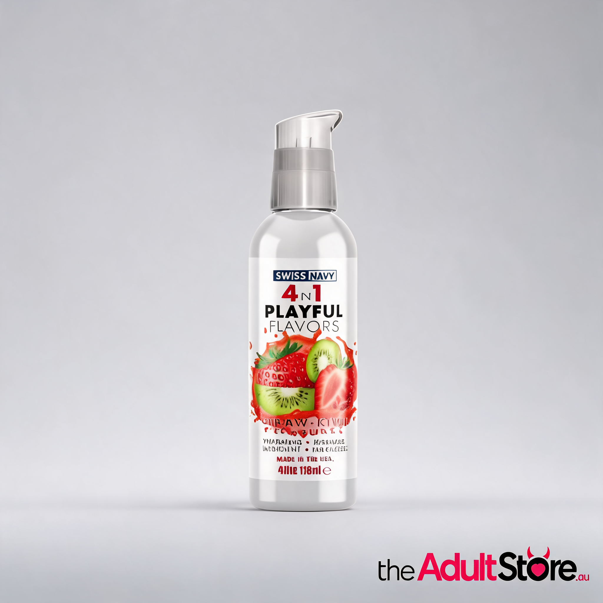 Swiss Navy Playful Flavours 4-in-1 Lubricant Strawberry Kiwi 4Oz