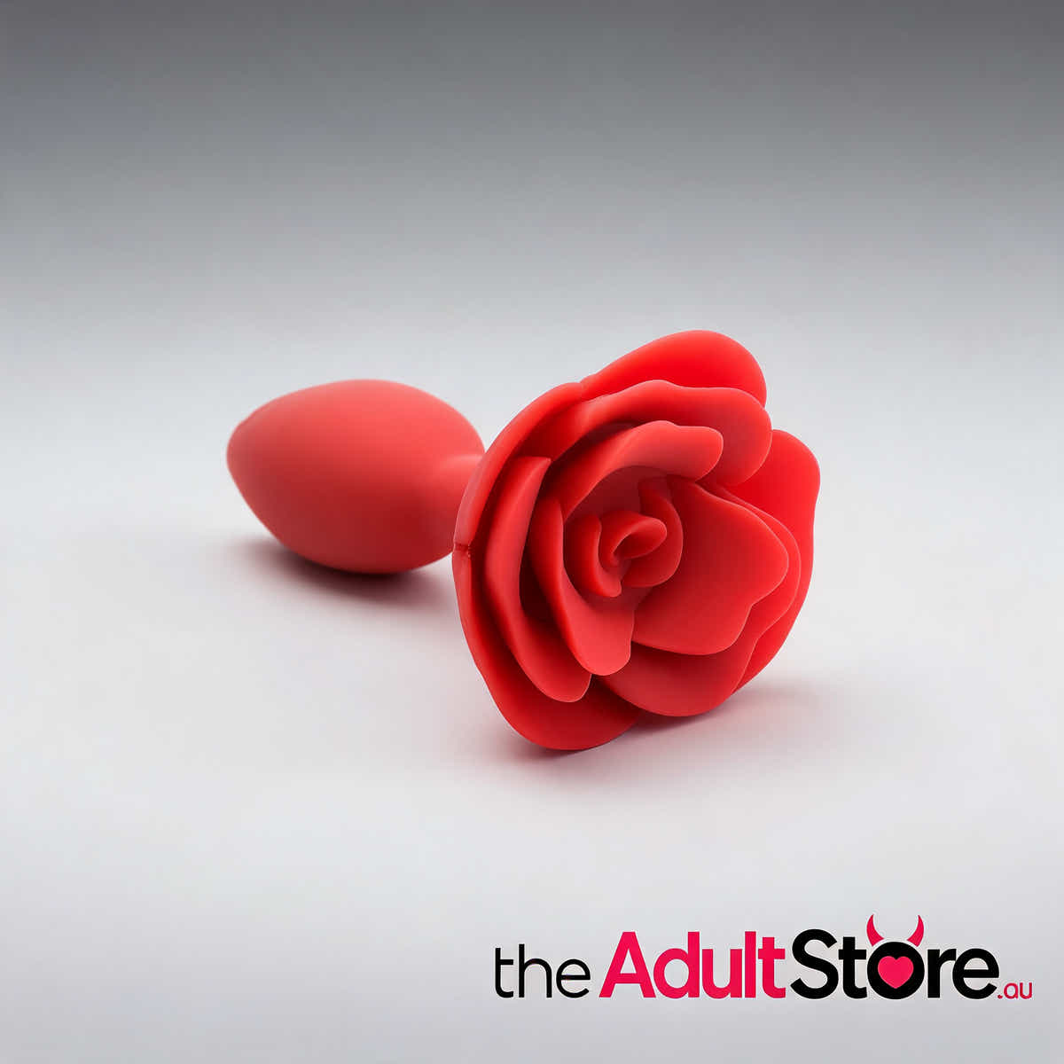 Master Series Booty Bloom Silicone Rose Plug Large Red