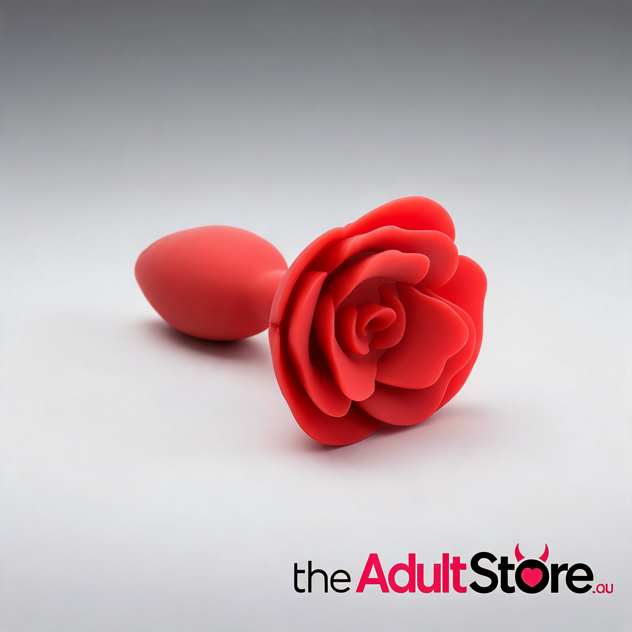 Master Series Booty Bloom Silicone Rose Plug Large Red