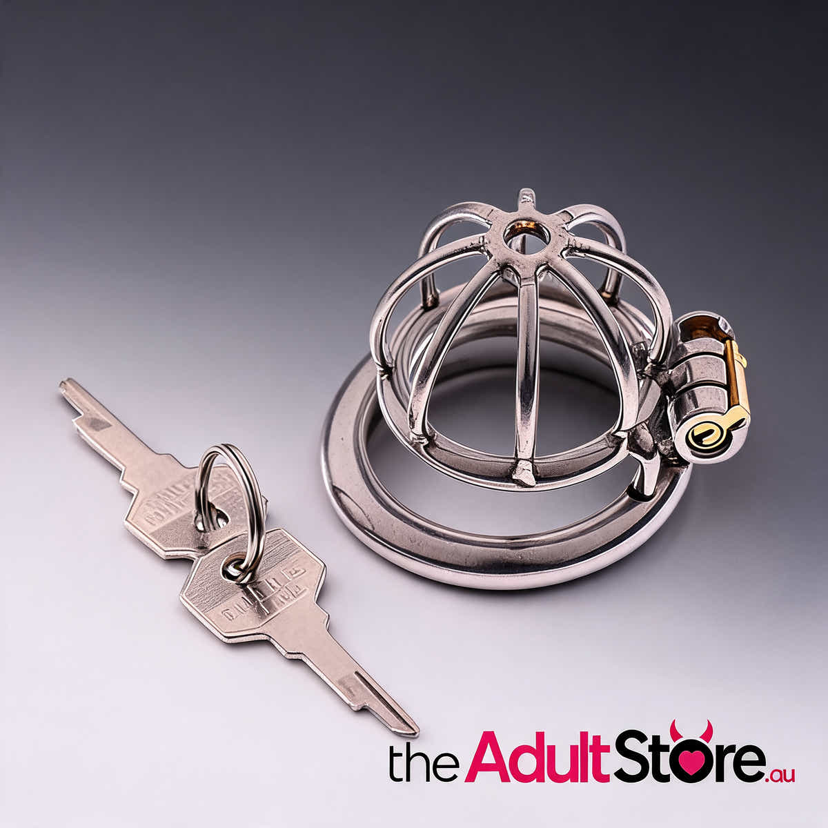 Stainless Steel Spiked Chastity Cage 40mm