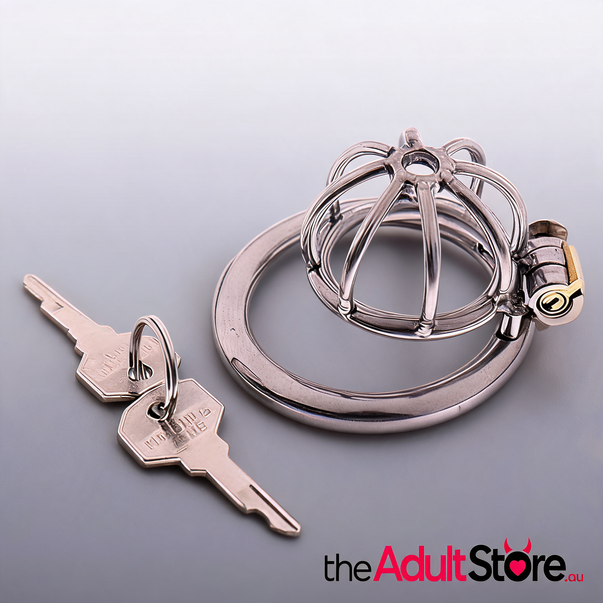Stainless Steel Male Chastity Cage 50mm Ring