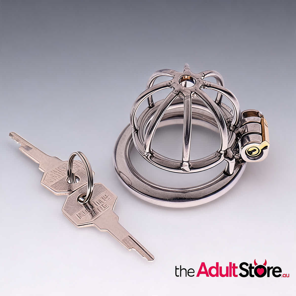 Stainless Steel Spiked Male Chastity Cage 40mm