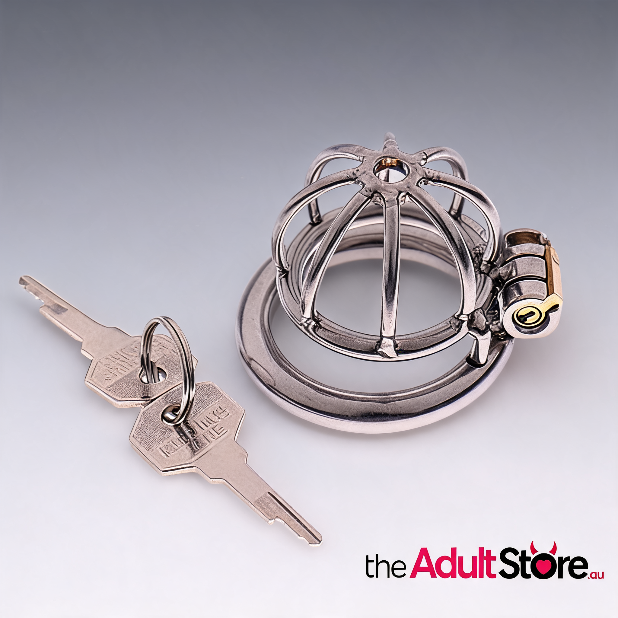 Stainless Steel Spiked Male Chastity Cage 40mm