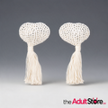 Nipple Tassels White Heart