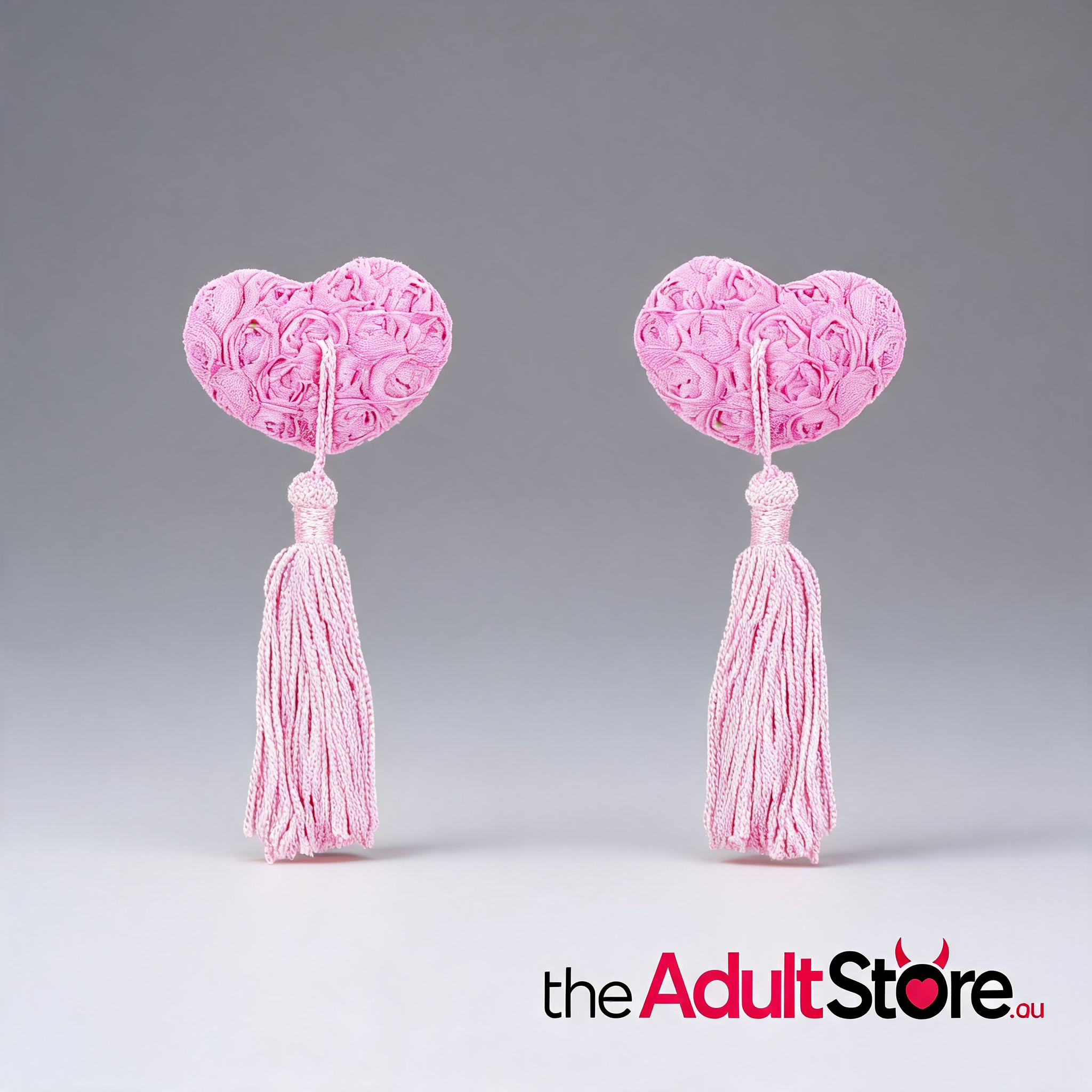Luxury Heart-Shaped Nipple Tassels Pink